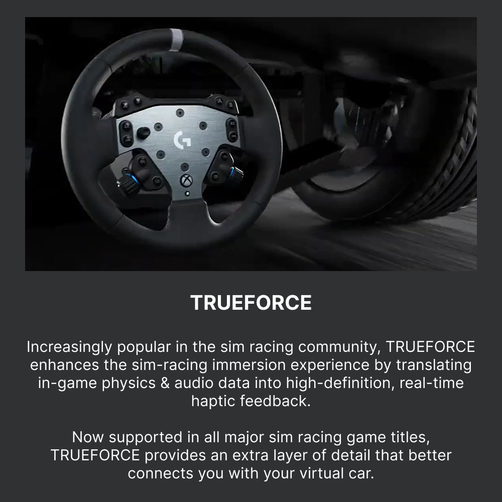 Logitech G RS50 System 8 Nm Direct Drive Base with Steering Wheel and Table Clamp